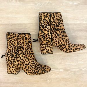 J. Crew Leopard Print Booties Size 7.5